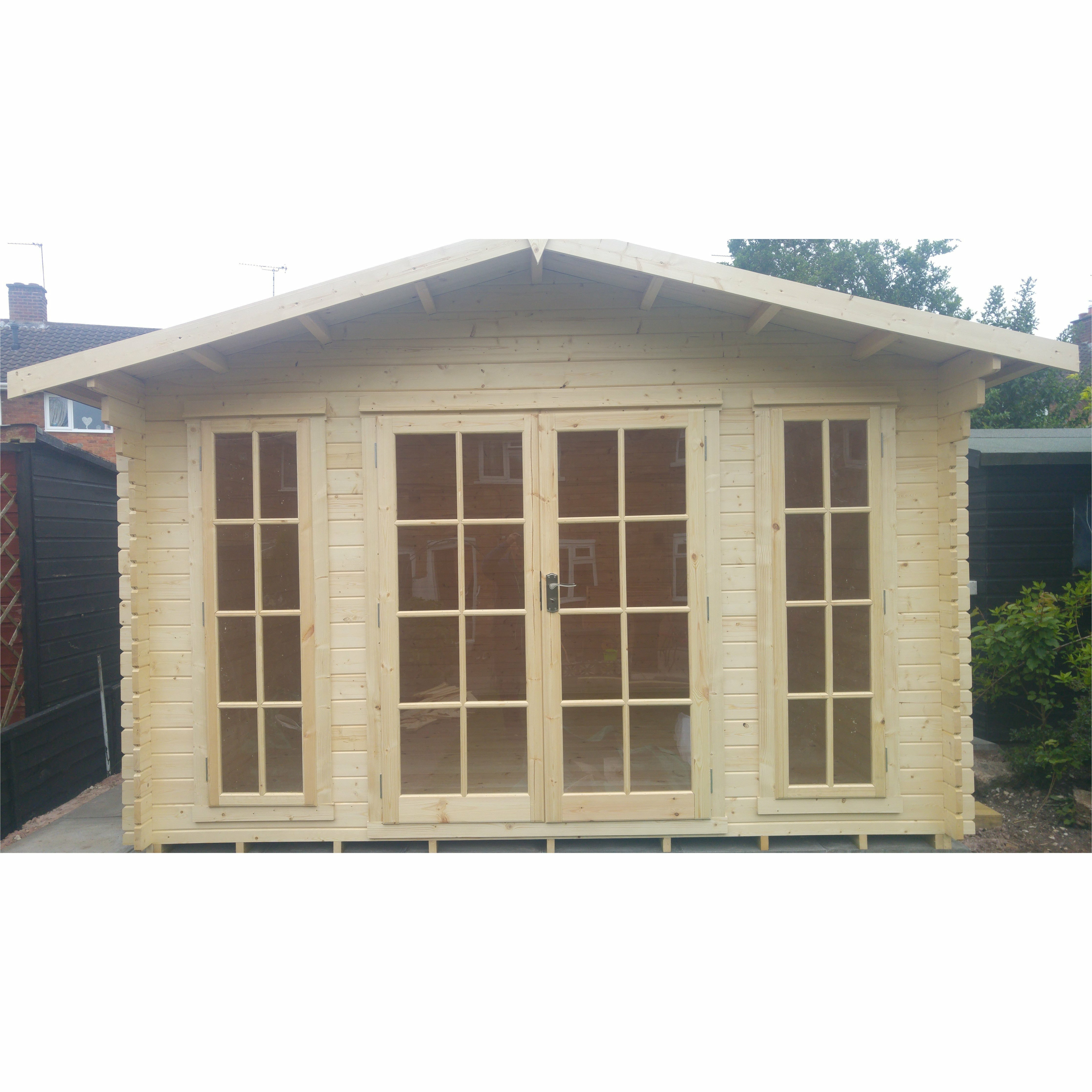 Shire Epping 28mm Log Cabin (12x10) EPPI1210L28-1AA - Outside Store