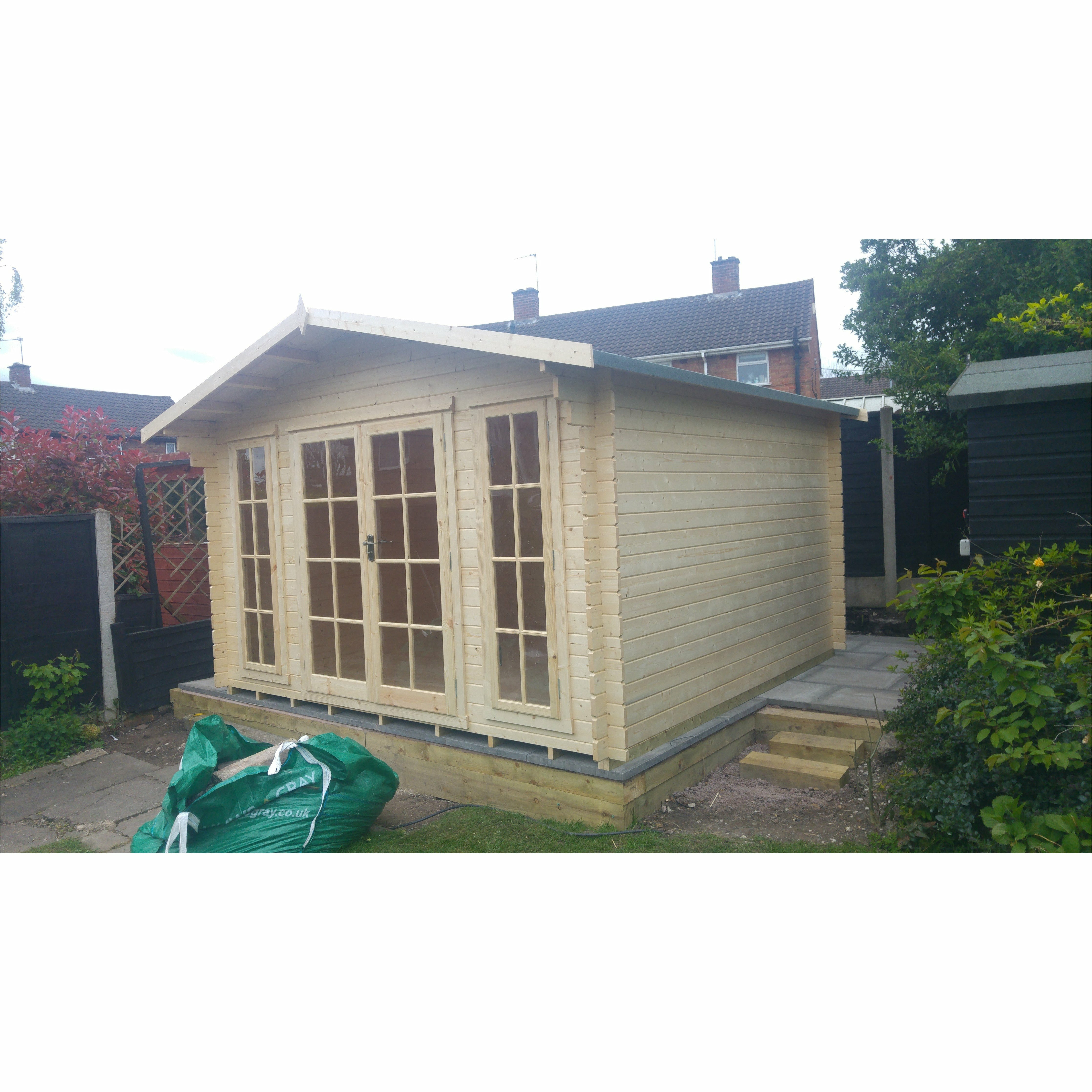 Shire Epping 28mm Log Cabin (12x12) EPPI1212L28-1AA - Outside Store