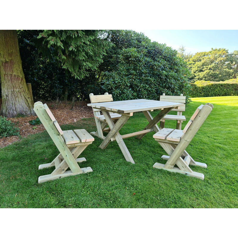 Churnet Valley Ashcombe Table Set 4  Seater  (4 Chairs) AT102 7435353659095