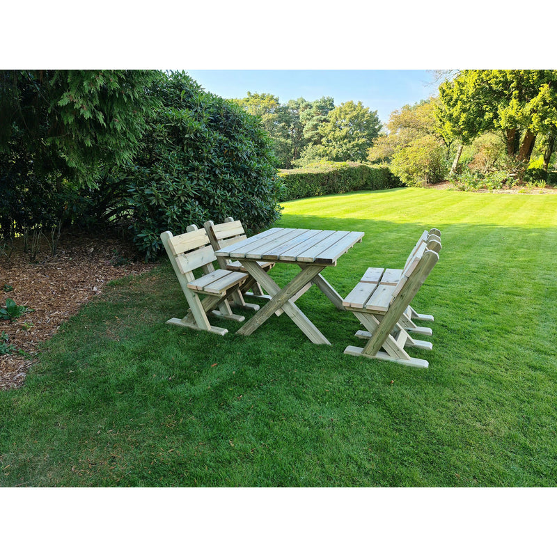 Churnet Valley Ashcombe Table Set 4  Seater  (4 Chairs) AT102 7435353659095