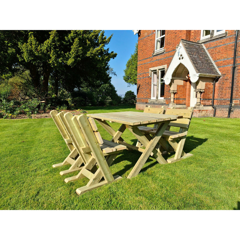 Churnet Valley Ashcombe Table Set 4  Seater  (4 Chairs) AT102 7435353659095