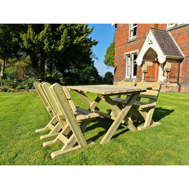 Churnet Valley Ashcombe Table Set 4  Seater  (4 Chairs) AT102 7435353659095