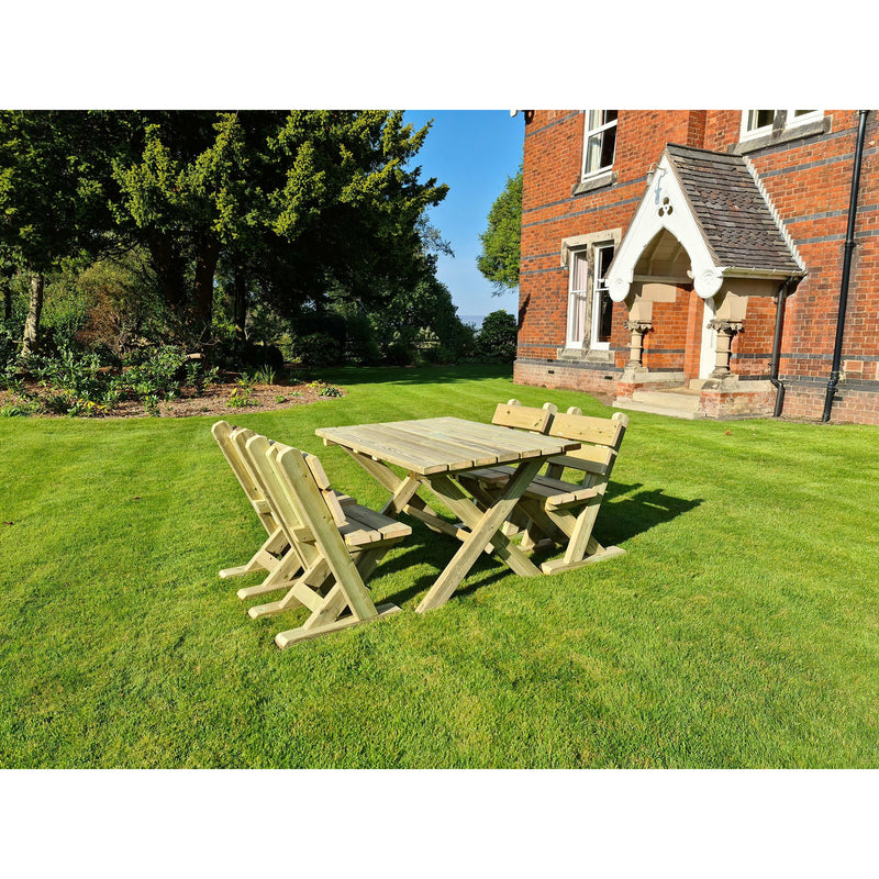 Churnet Valley Ashcombe Table Set 4  Seater  (4 Chairs) AT102 7435353659095