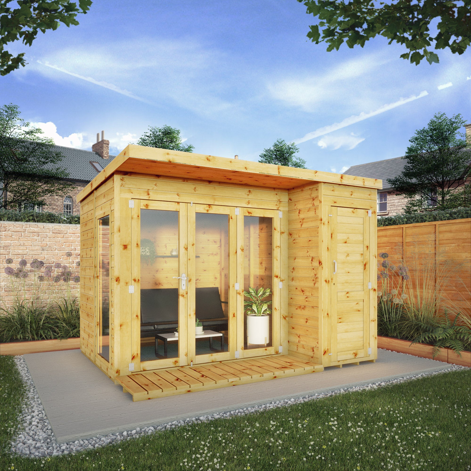 Mercia Contemporary Summerhouse with Side Shed (10x8) (SI-003-001-0022 - EAN 5029442077857)