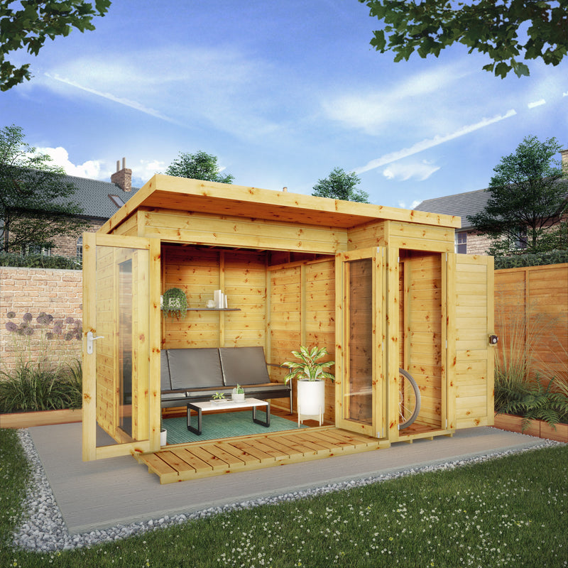 Mercia Contemporary Summerhouse with Side Shed (10x8) (SI-003-001-0022 - EAN 5029442077857)