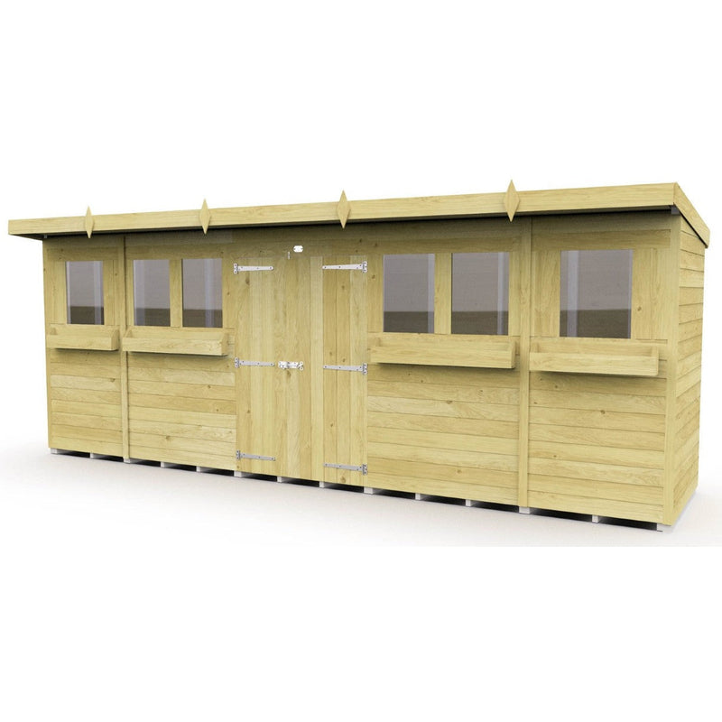 Total Sheds (20x4) Pressure Treated Pent Summer Shed
