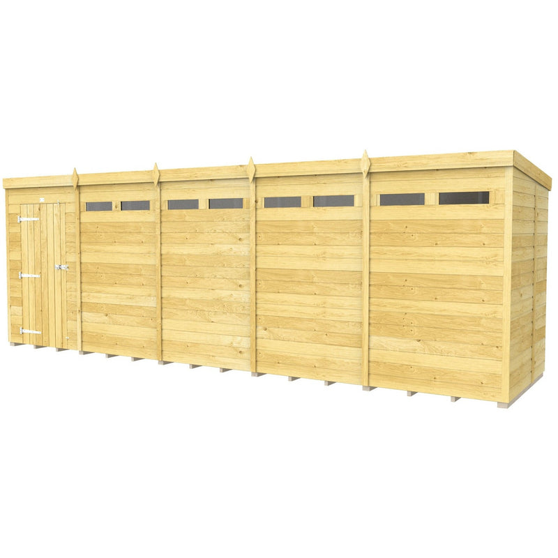 Total Sheds (20x5) Pressure Treated Pent Security Shed