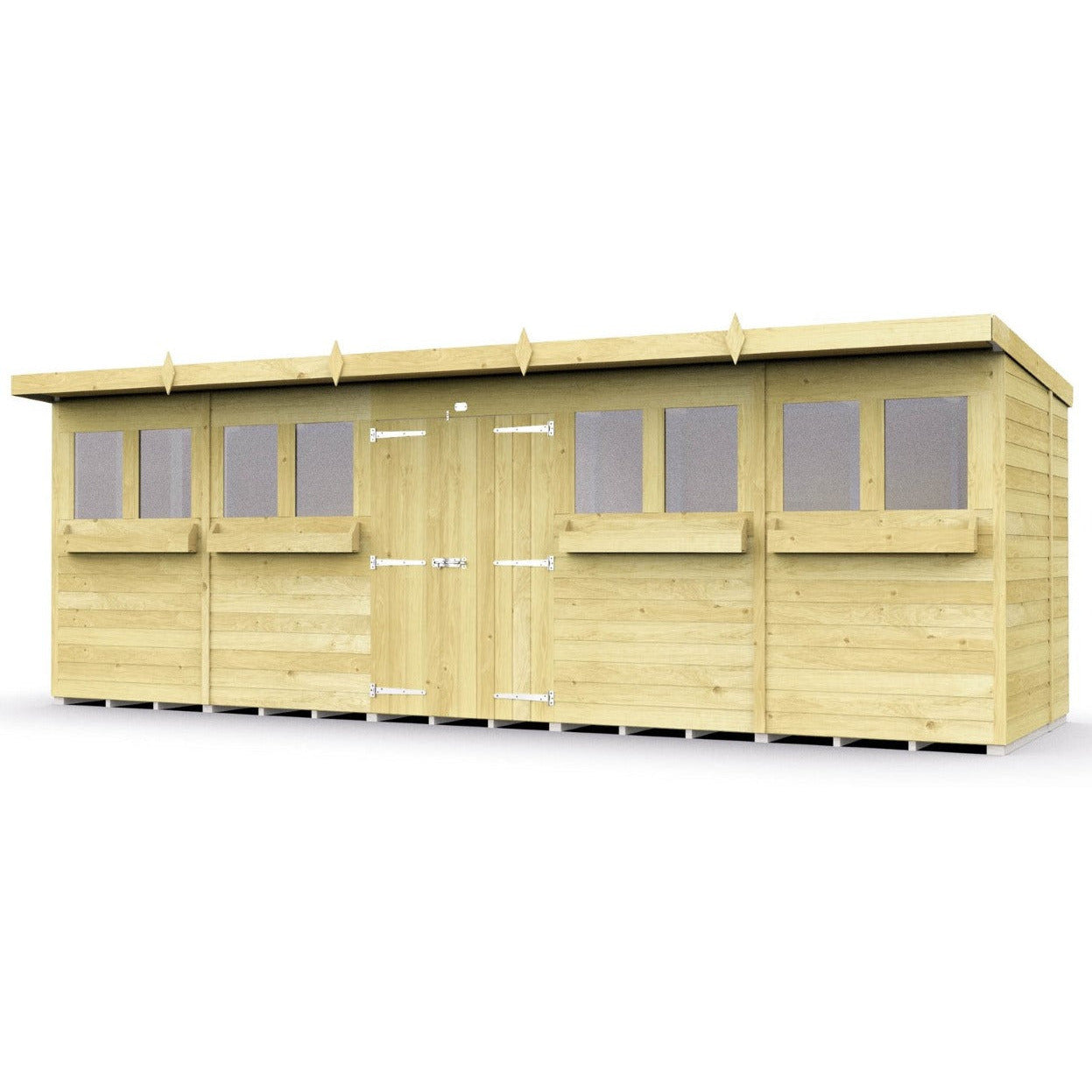 Total Sheds (20x5) Pressure Treated Pent Summer Shed