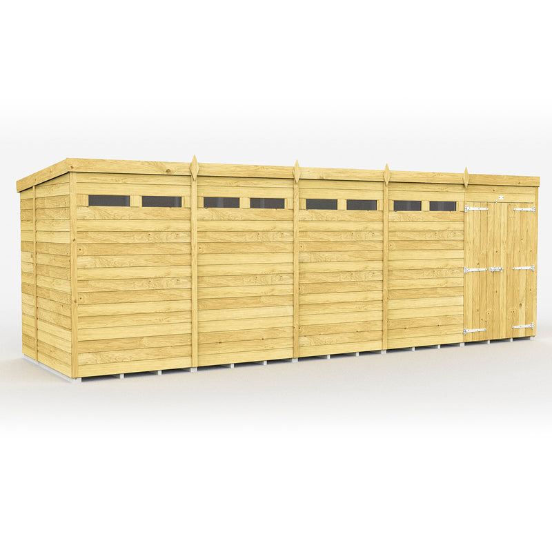 Total Sheds (20x6) Pressure Treated Pent Security Shed