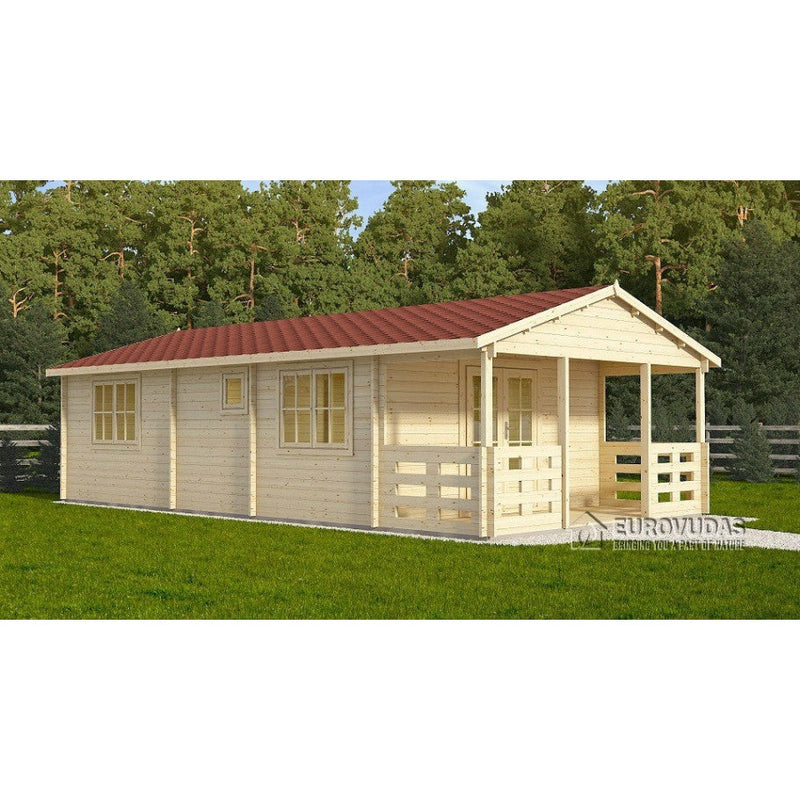 Eurowood (Eurovudas) Typ Wooden Summerhouse 5 x 10m (16x33), 44mm - Outside Store