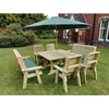 Churnet Valley Ergo 8 Seater Square Set with 4 Chairs and 2 Benches ET108 9145341341724