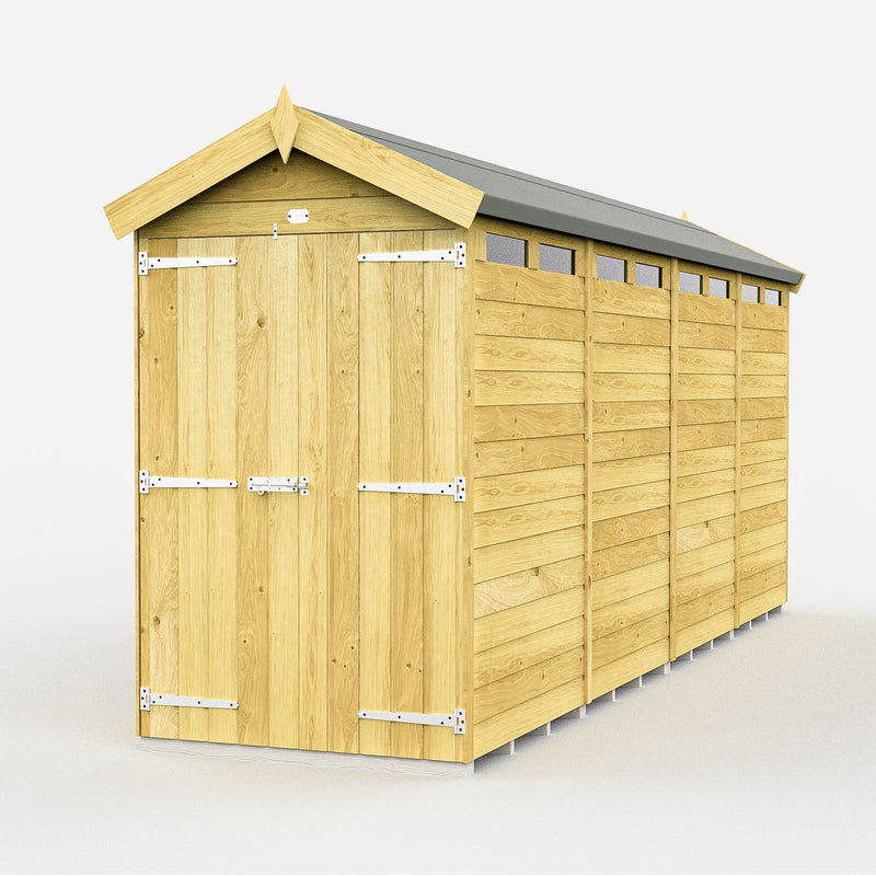 Total Sheds (4x16) Pressure Treated Apex Security Shed