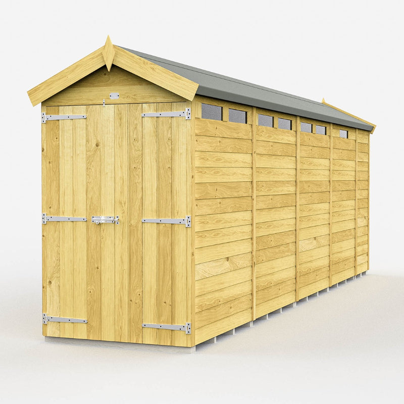 Total Sheds (4x17) Pressure Treated Apex Security Shed