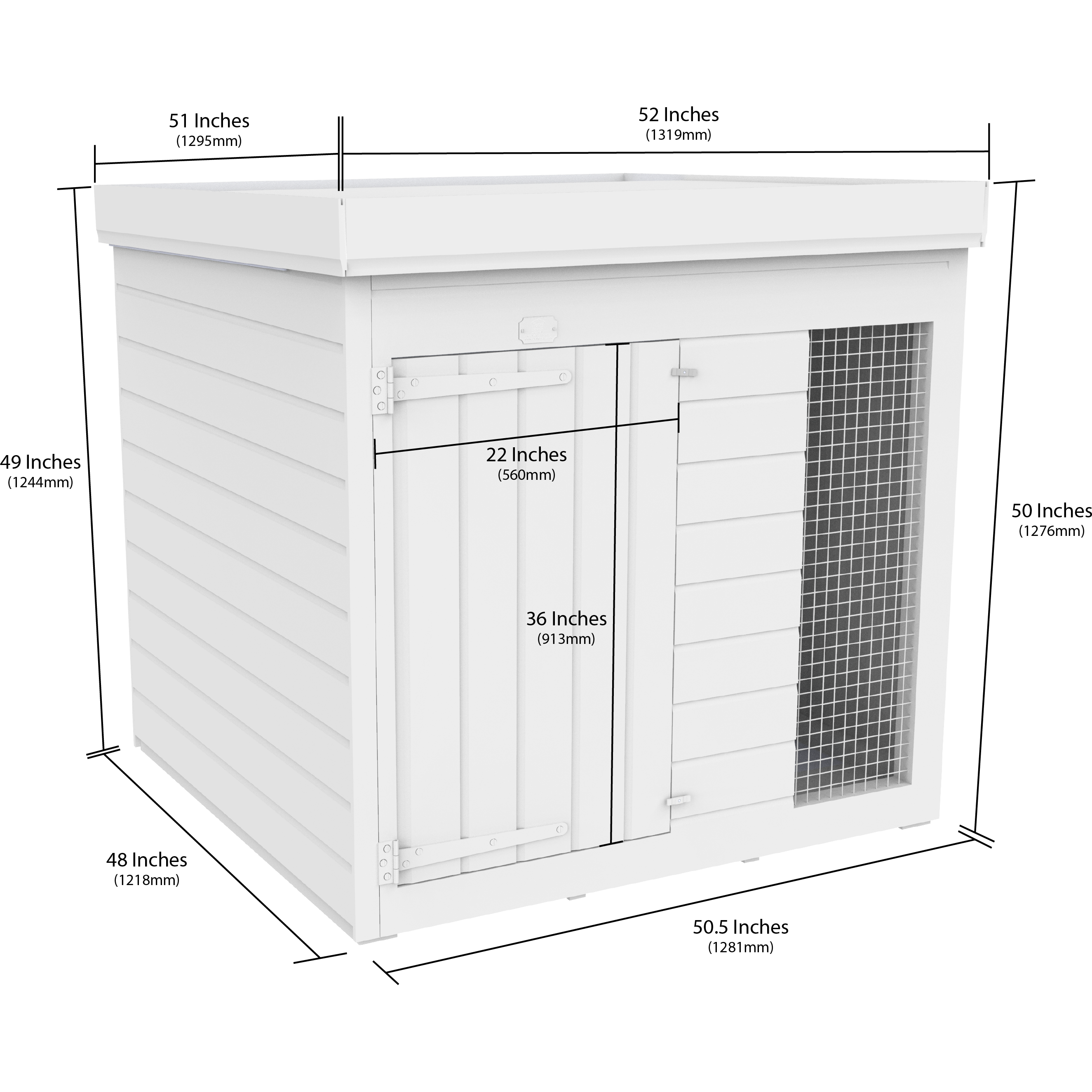 Total Sheds (4x4) Pressure Treated Dog Kennel and Run