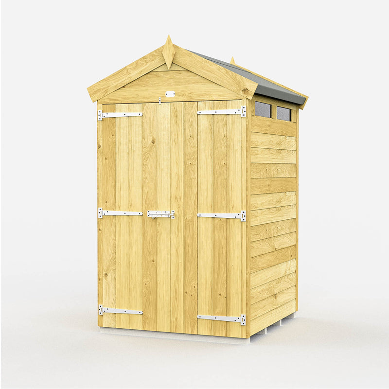 Total Sheds (4x4) Pressure Treated Apex Security Shed