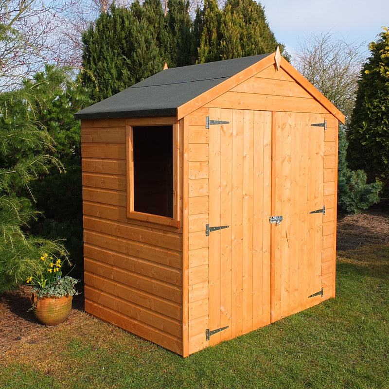 Shire Bute Shiplap Apex Double Door (4x6) BUTE0406DSL-1AA 5060437981711 - Outside Store