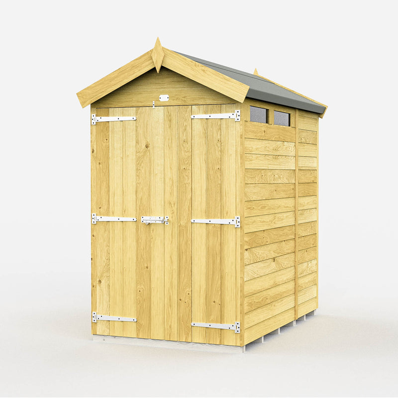 Total Sheds (4x7) Pressure Treated Apex Security Shed