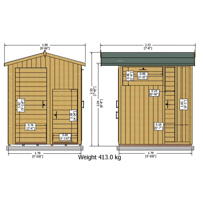 Shire Multi Store (6x6) MULT0606DSL-1AA 5019804118779 - Outside Store