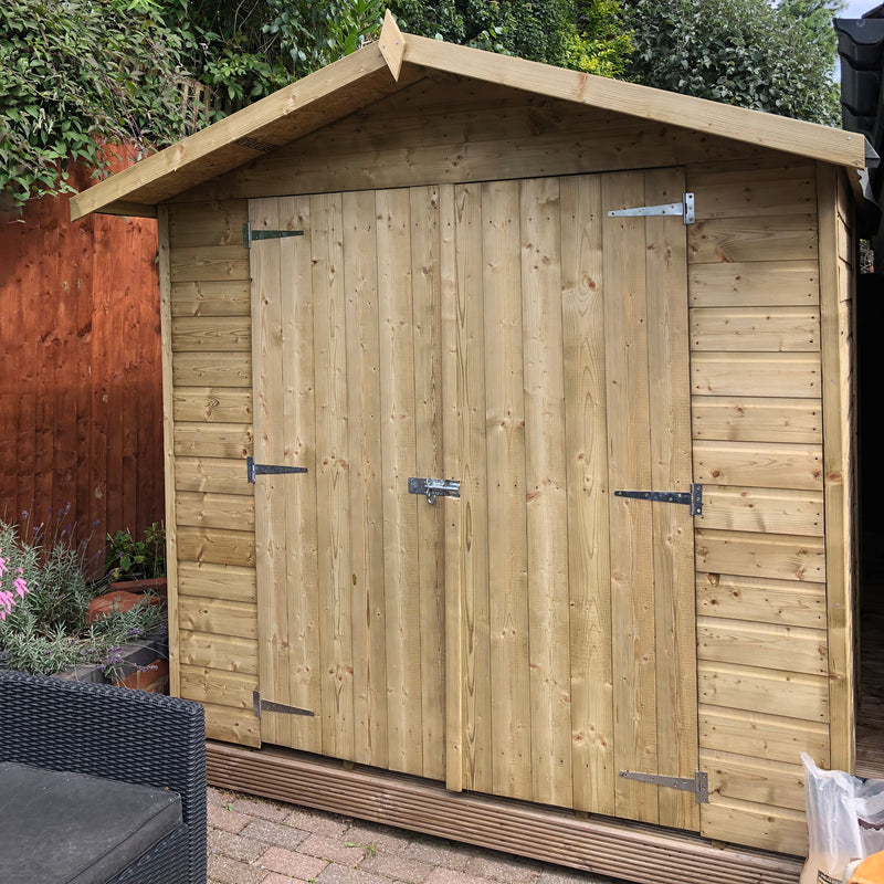 Shire Guernsey Pressure Treated Shiplap Range Shed Double Door (10x7) GUER0710PSL-1AA 5060490130217 - Outside Store