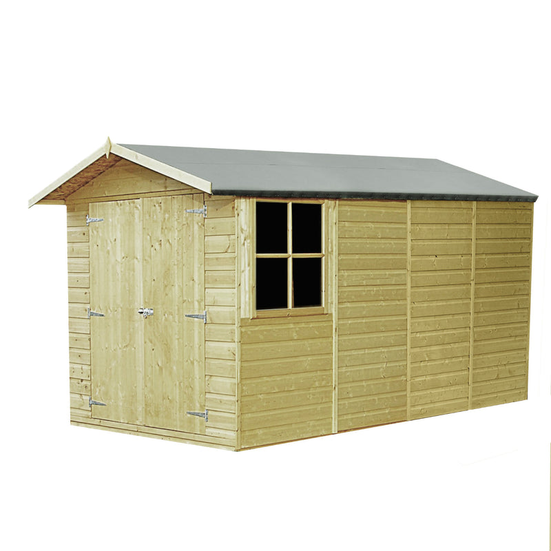 Shire Jersey Pressure Treated Shiplap Range Shed Double Door (7x13) JERS0713PSL-1AA 5060490130224 - Outside Store