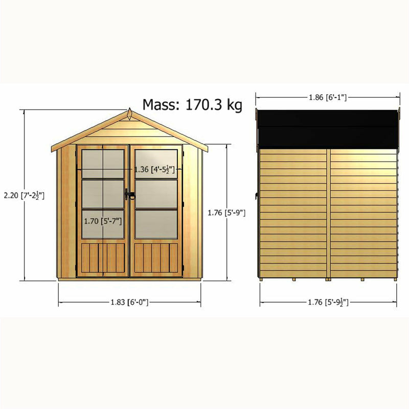 Shire Oatland Overlap Summerhouse (6x6) OATL0606DOL-1AA 5060490130255 - Outside Store