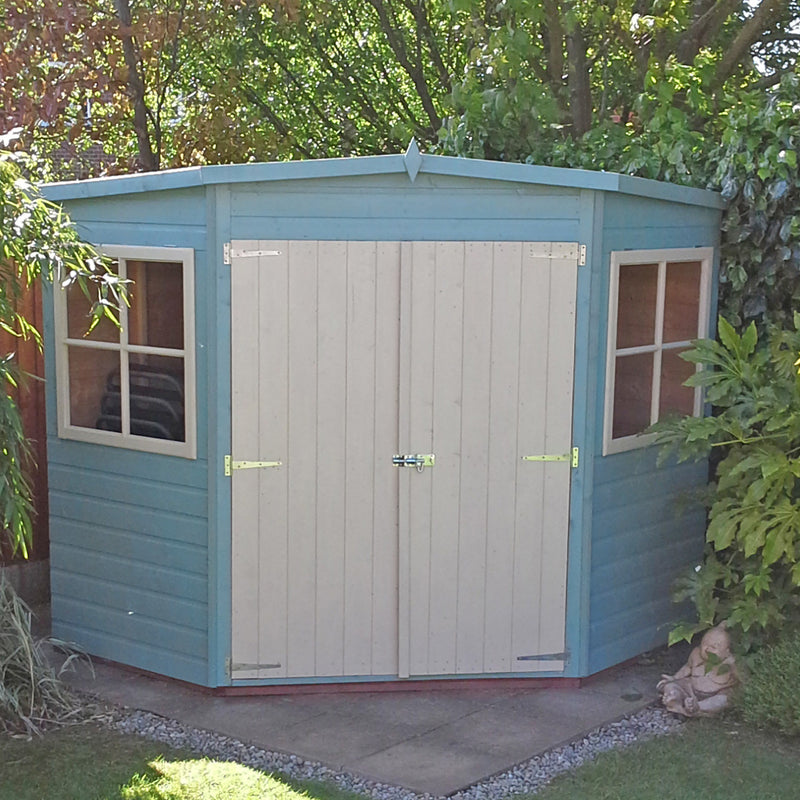 Shire Corner Shed Pressure Treated Shiplap Range Double Door (7x7) CNRS0707PSL-1AA 5060490130231 - Outside Store