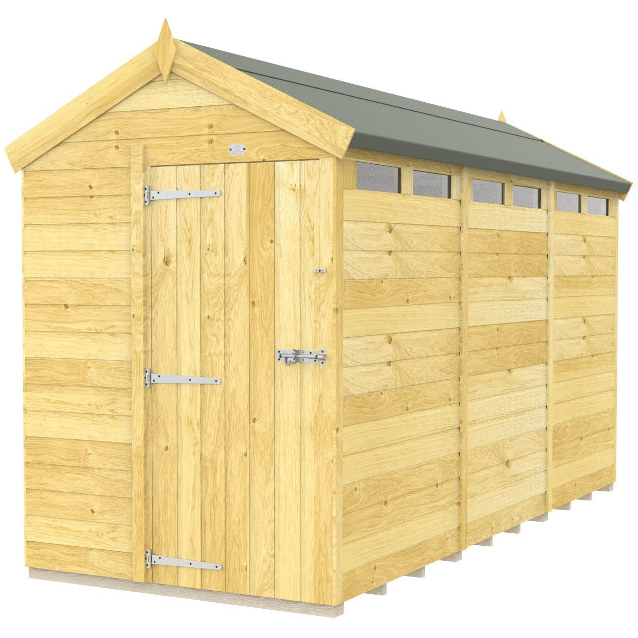 Total Sheds (5x12) Pressure Treated Apex Security Shed