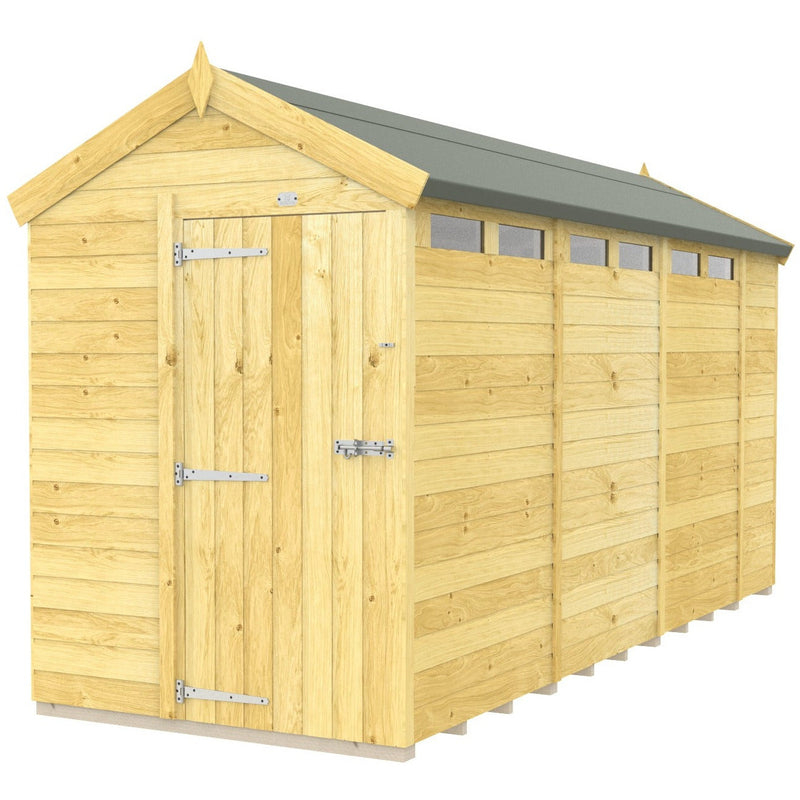 Total Sheds (5x14) Pressure Treated Apex Security Shed