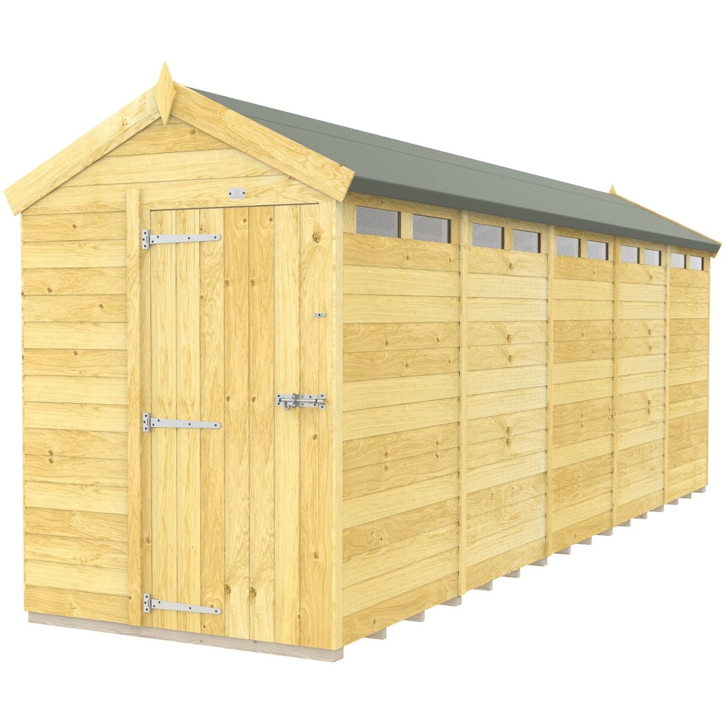 Total Sheds (5x20) Pressure Treated Apex Security Shed