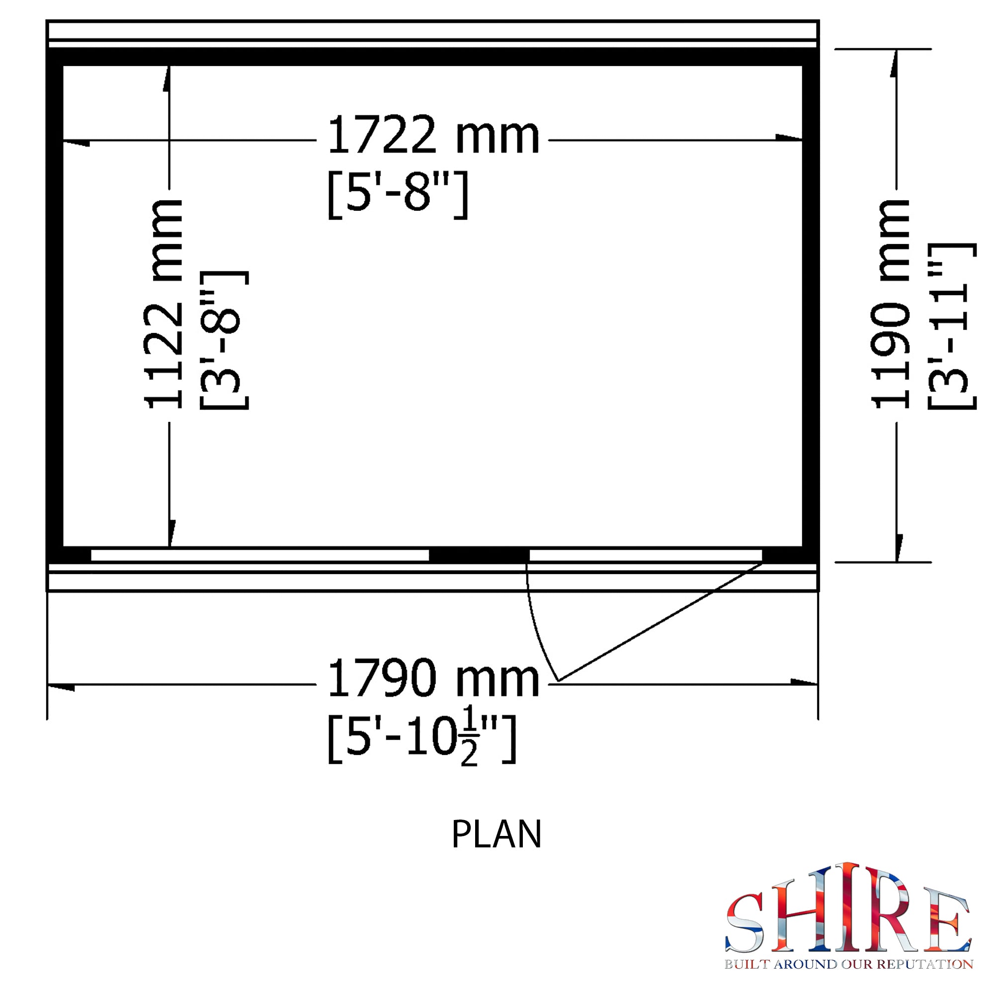 Shire Shiplap Pent Shed Single Door (6x4) PENT0604DSL-1AA 5060437981704 - Outside Store