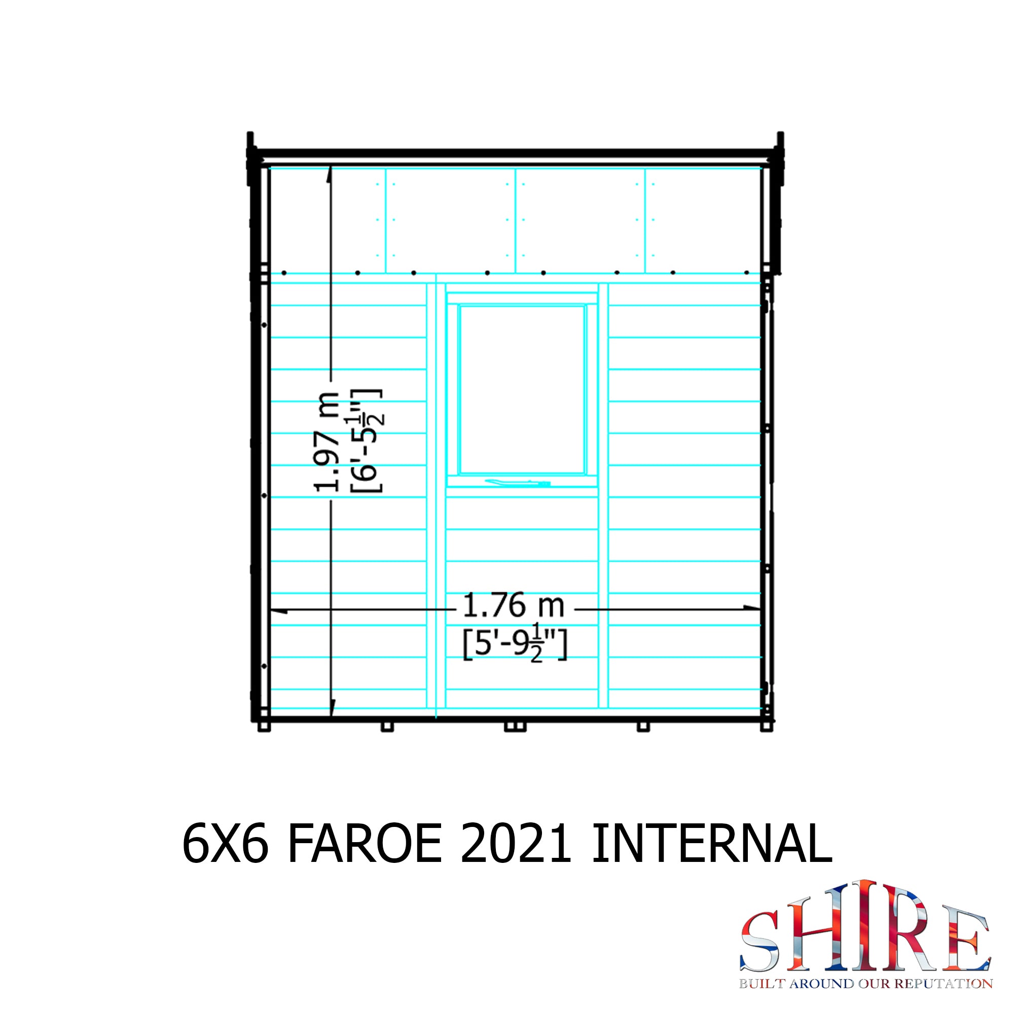 Shire Faroe Shed Single Door (6x6) FARO0606DSL-1AA 5060437981735 - Outside Store