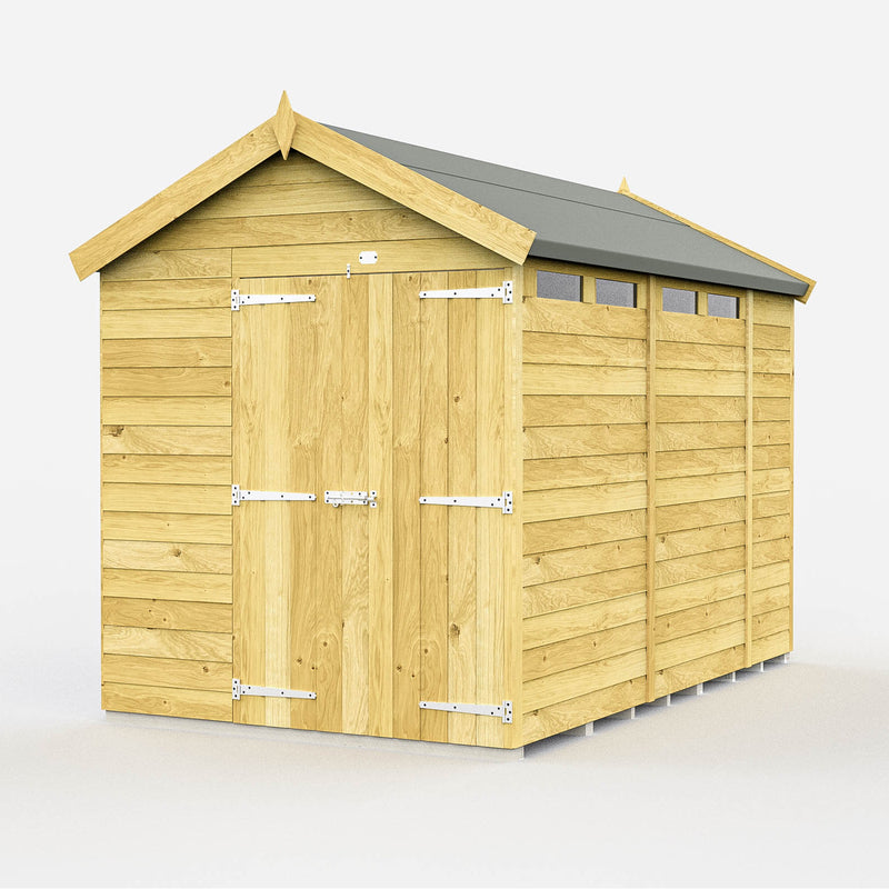 Total Sheds (6x10) Pressure Treated Apex Security Shed