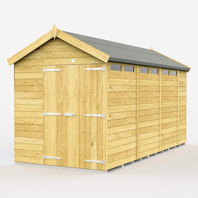 Total Sheds (6x14) Pressure Treated Apex Security Shed