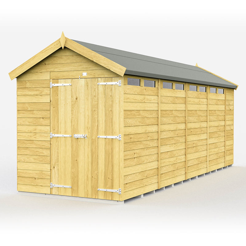 Total Sheds (6x18) Pressure Treated Apex Security Shed
