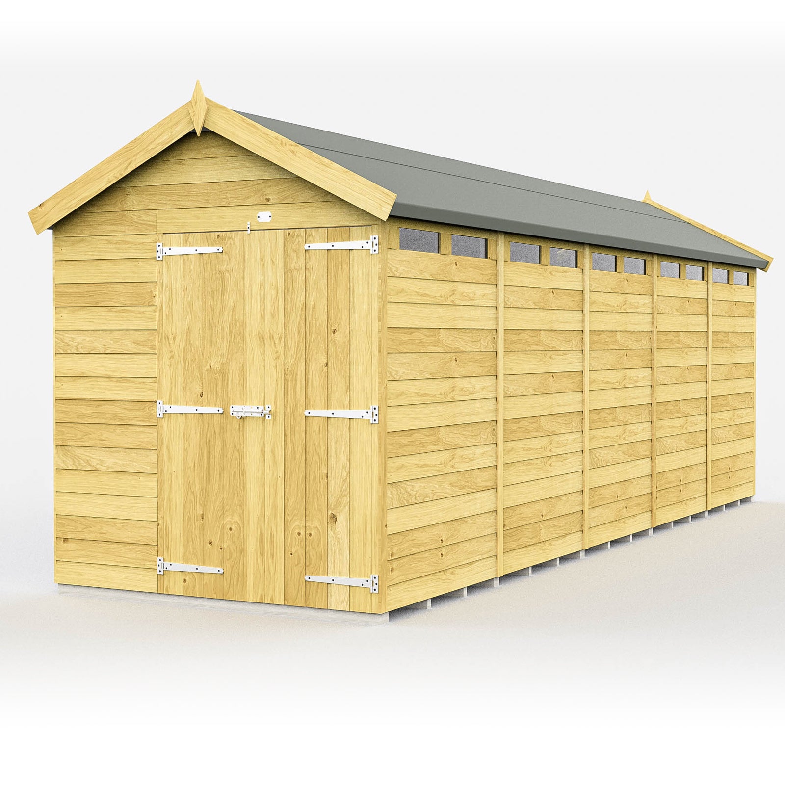 Total Sheds (6x20) Pressure Treated Apex Security Shed