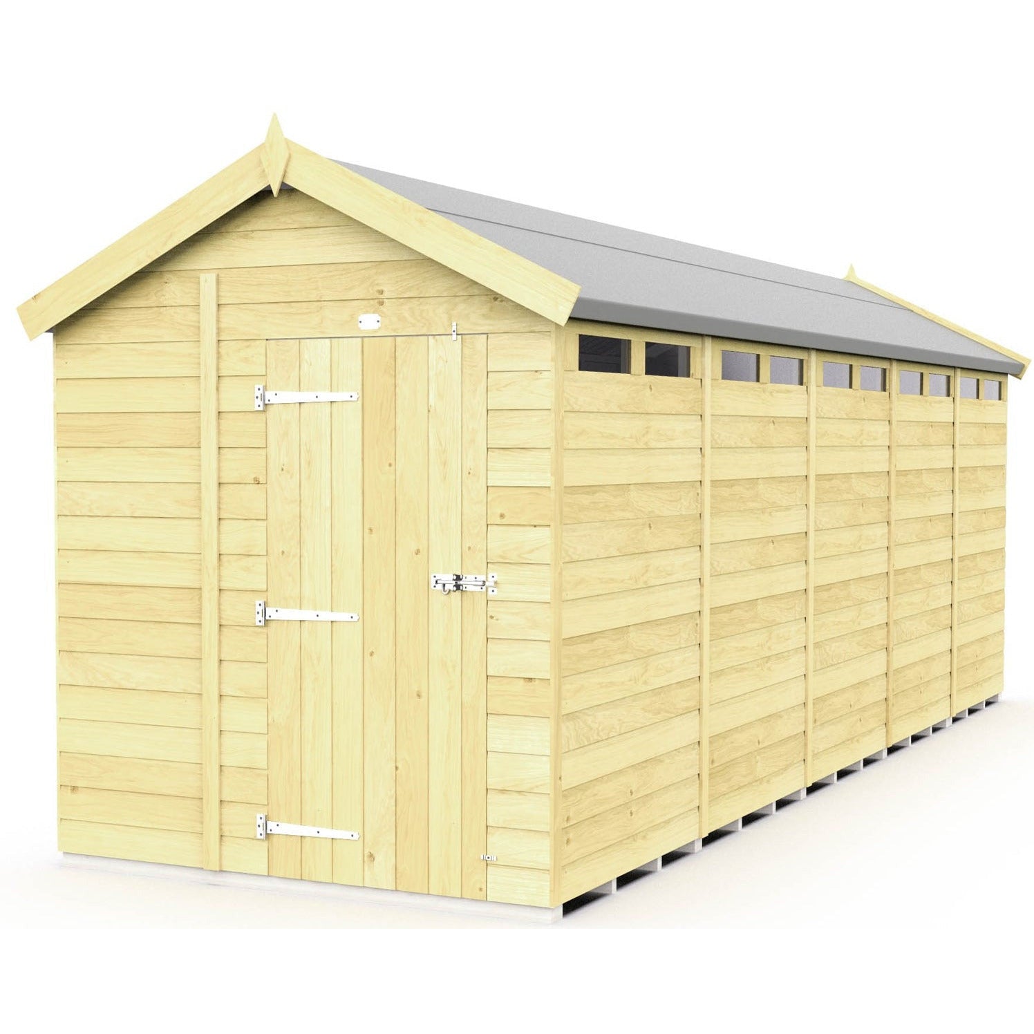 Total Sheds (6x20) Pressure Treated Apex Security Shed