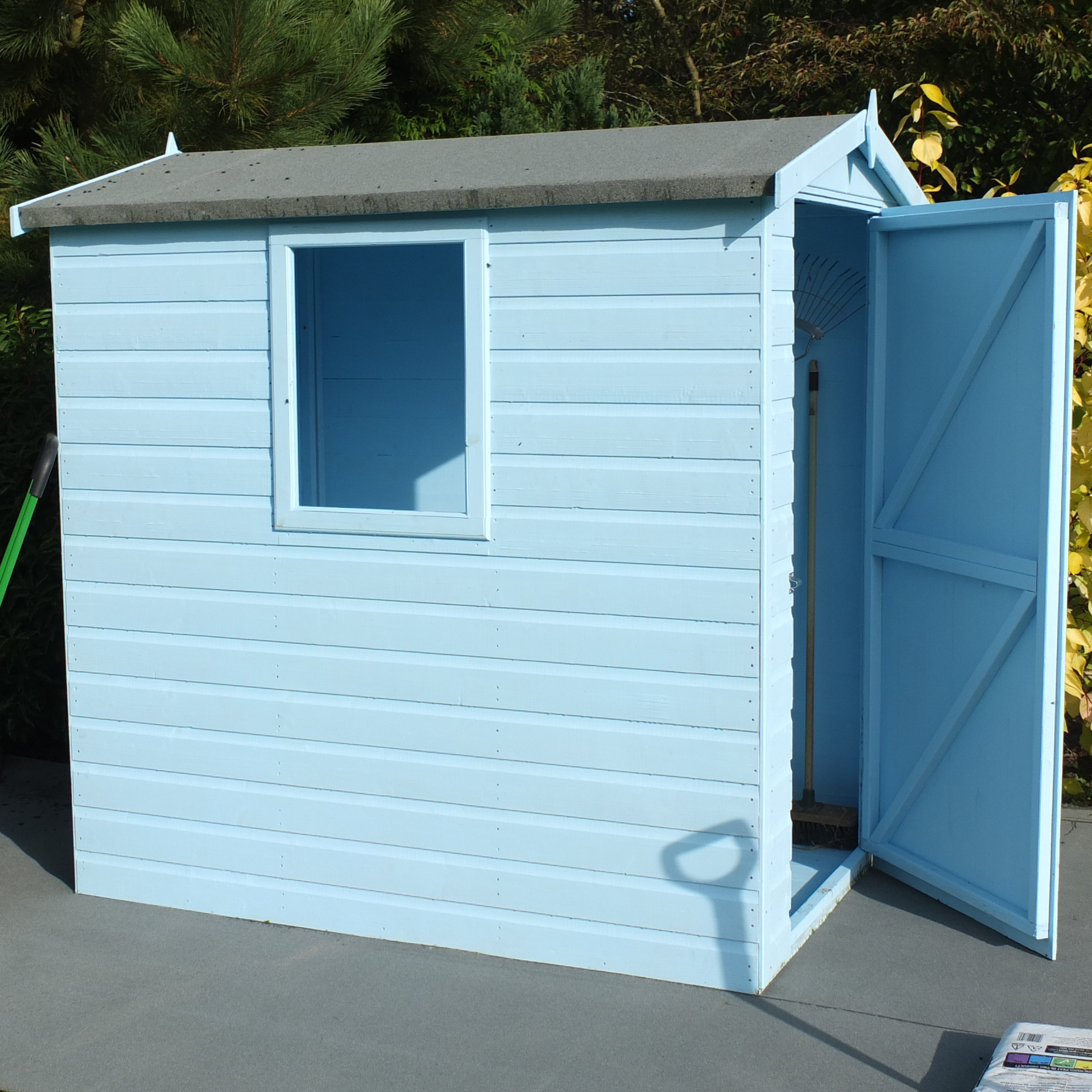 Shire Lewis Premium Shed Range  Single Door (6x4)  LEWI0604DSL-1AA 5060211117329 - Outside Store