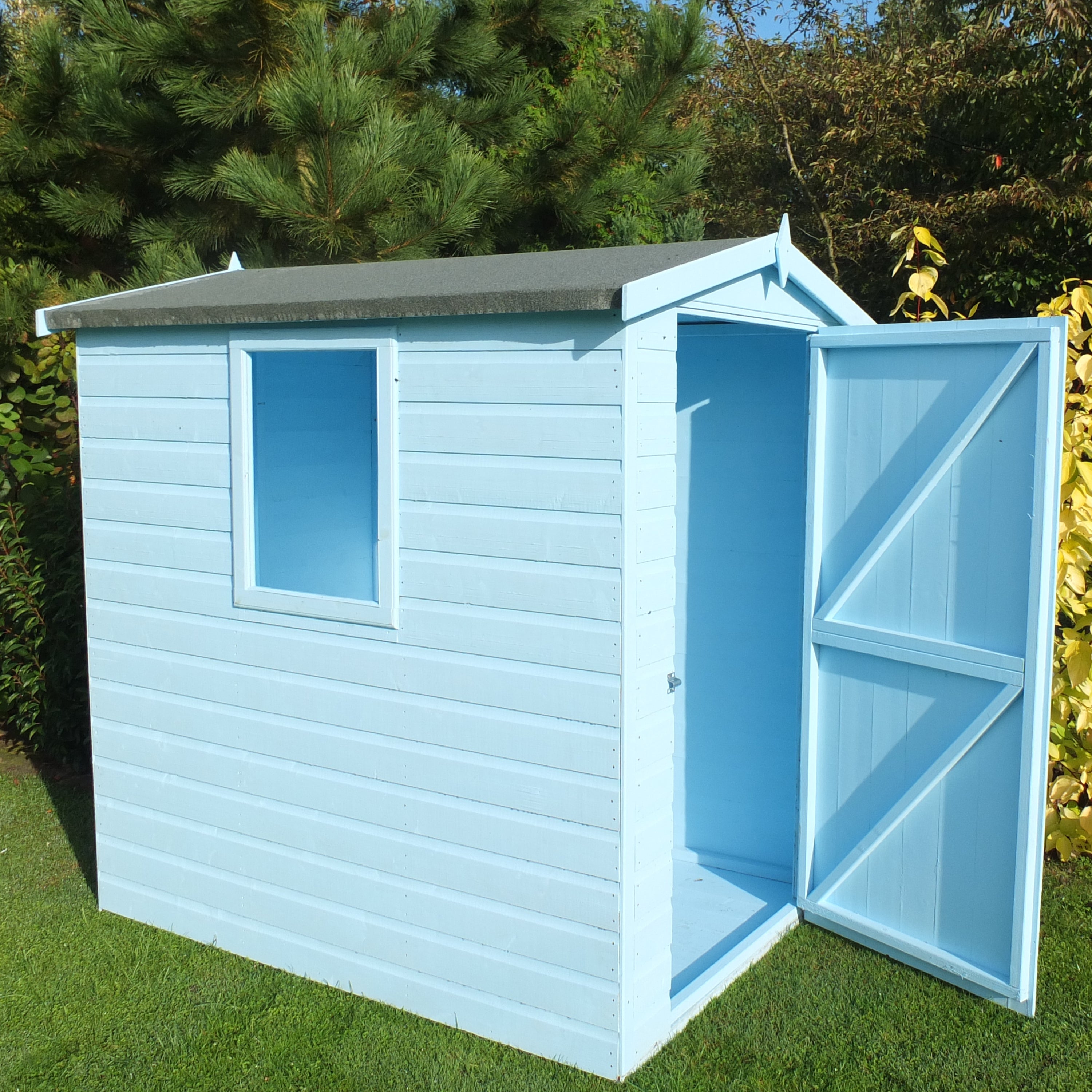 Shire Lewis Premium Shed Range  Single Door (6x4)  LEWI0604DSL-1AA 5060211117329 - Outside Store