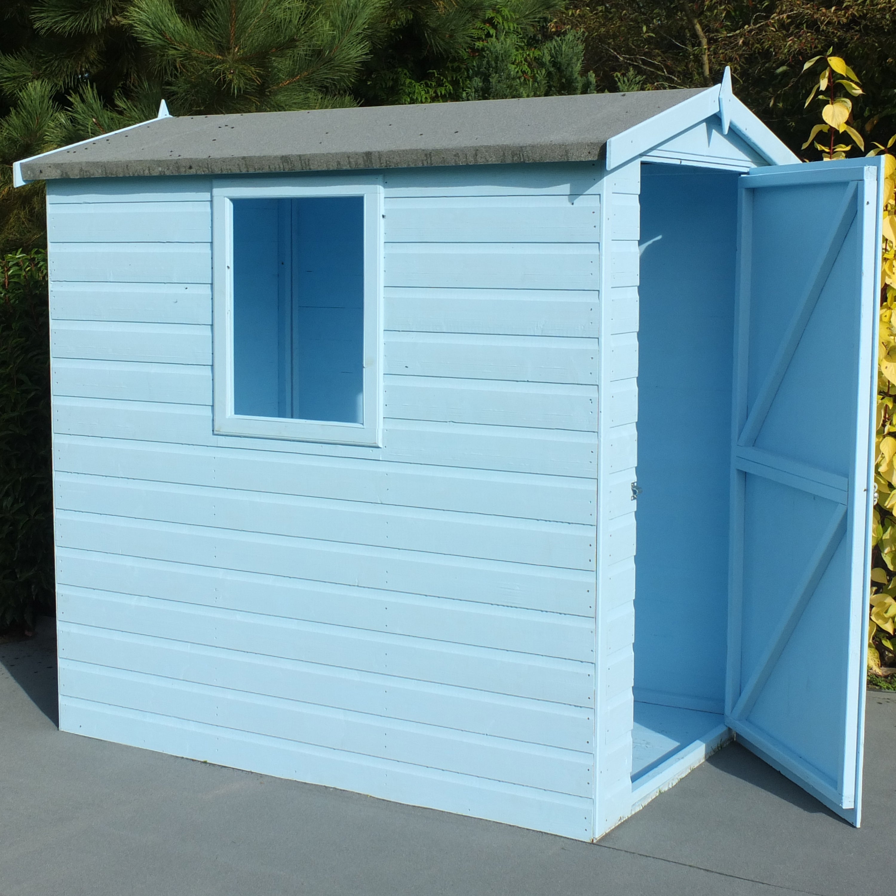 Shire Lewis Premium Shed Range  Single Door (6x4)  LEWI0604DSL-1AA 5060211117329 - Outside Store