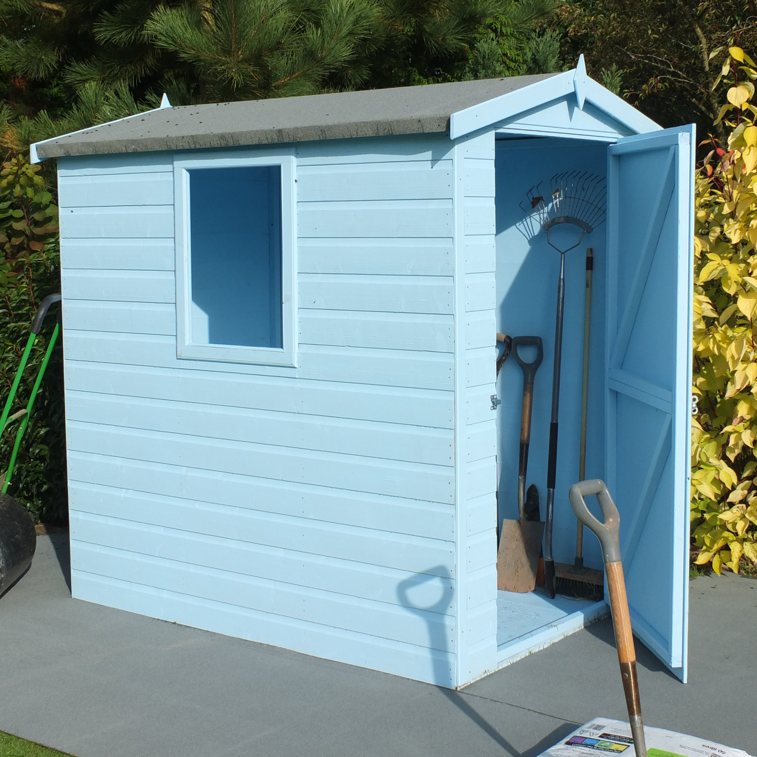 Shire Lewis Premium Shed Range  Single Door (6x4)  LEWI0604DSL-1AA 5060211117329 - Outside Store