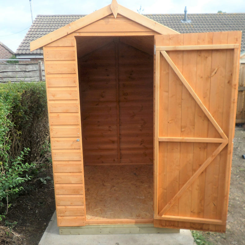 Shire Shetland Shiplap Apex Single Door (6m x 4m) Shed SHET0604DSL-1AA 5060437981698 - Outside Store