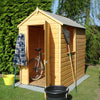 Shire Shetland Shiplap Apex Single Door (6m x 4m) Shed SHET0604DSL-1AA 5060437981698 - Outside Store