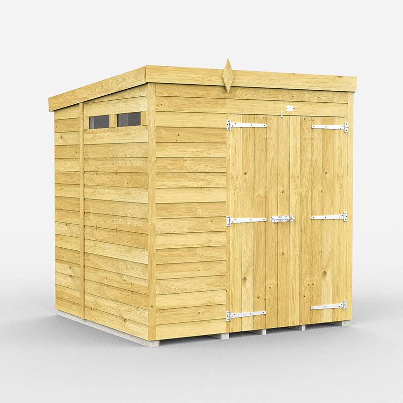 Total Sheds (6x6) Pressure Treated Pent Security Shed