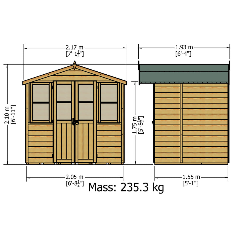 Shire Haddon Summerhouse (7x5) HADD0705DSL-1AA 5060437983760 - Outside Store