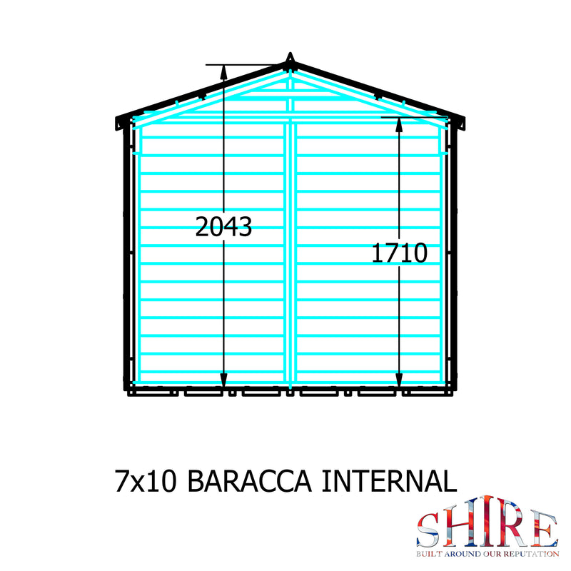 Shire Barraca Shed (7x10) BARA0710DSL-1AA 5060490133409 - Outside Store