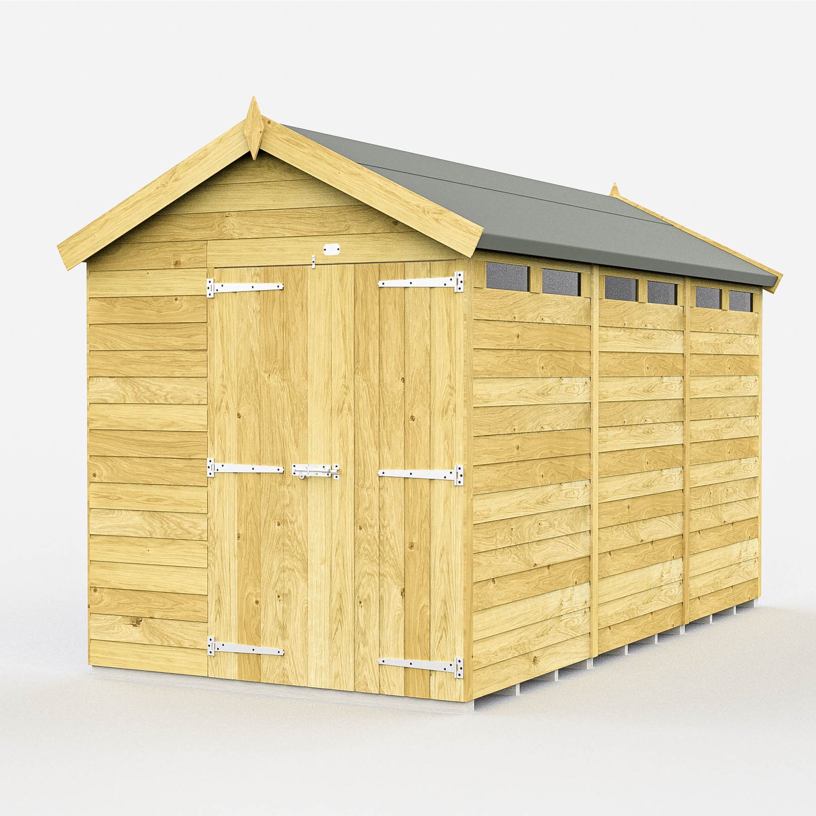 Total Sheds (7x12) Pressure Treated Apex Security Shed