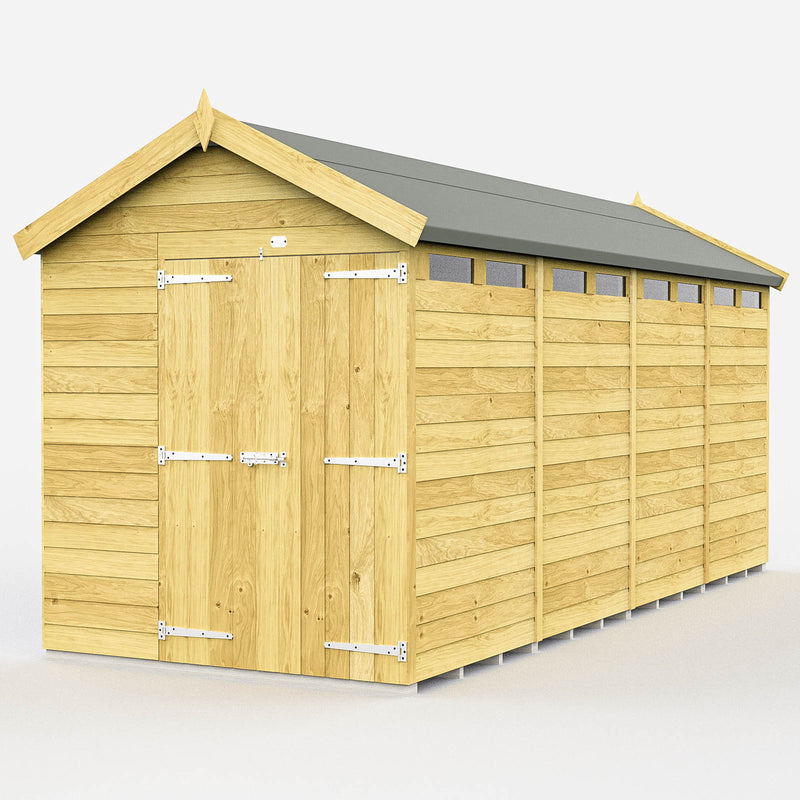 Total Sheds (7x16) Pressure Treated Apex Security Shed