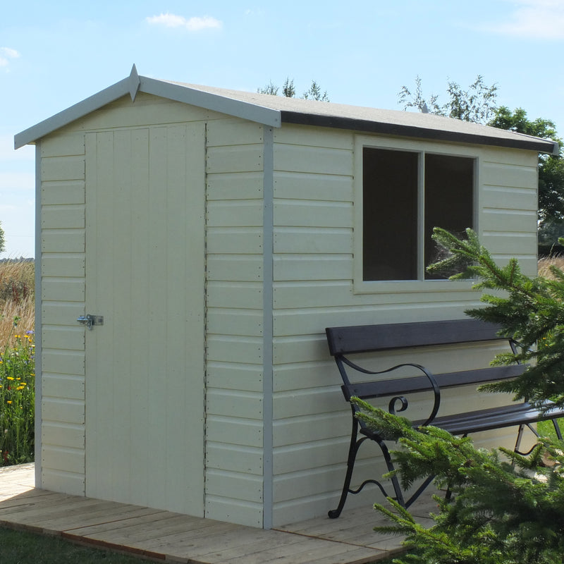 Shire Lewis Premium Shed Range Single Door (7x5) LEWI0705DSL-1AA 5060211117336 - Outside Store