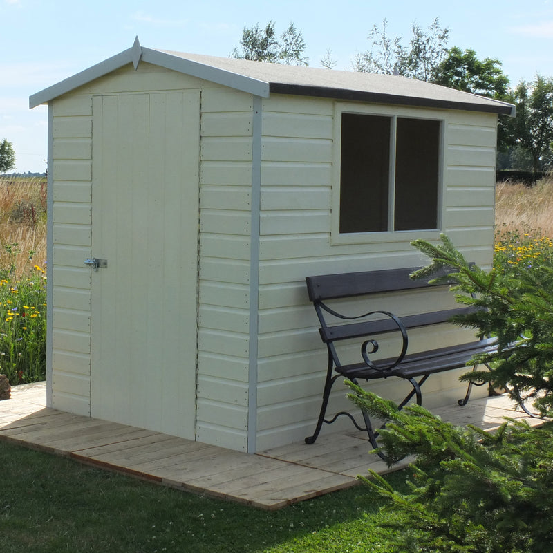 Shire Lewis Premium Shed Range Single Door (7x5) LEWI0705DSL-1AA 5060211117336 - Outside Store