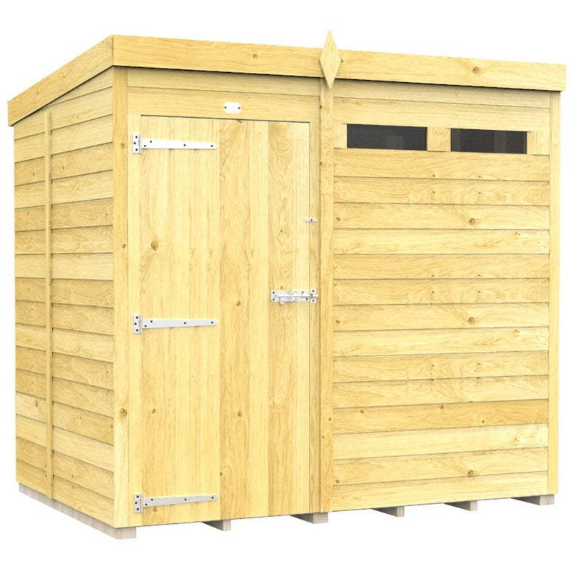 Total Sheds (7x5) Pressure Treated Pent Security Shed